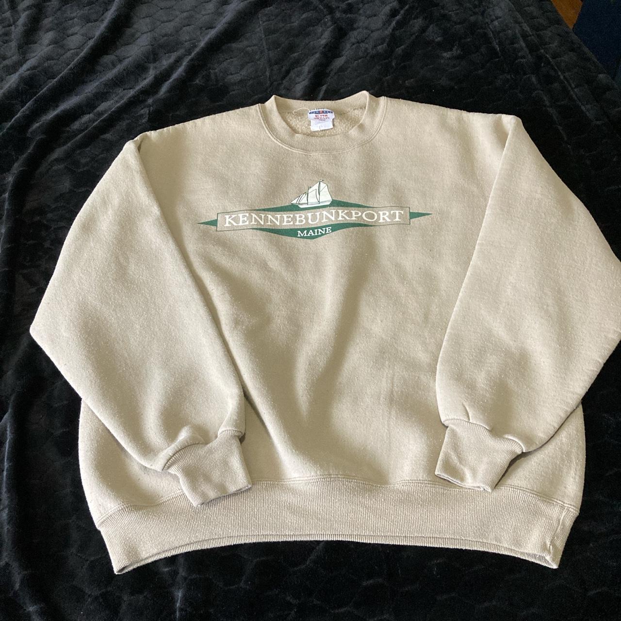 Tan Maine graphic crewneck size large. Good... - Depop