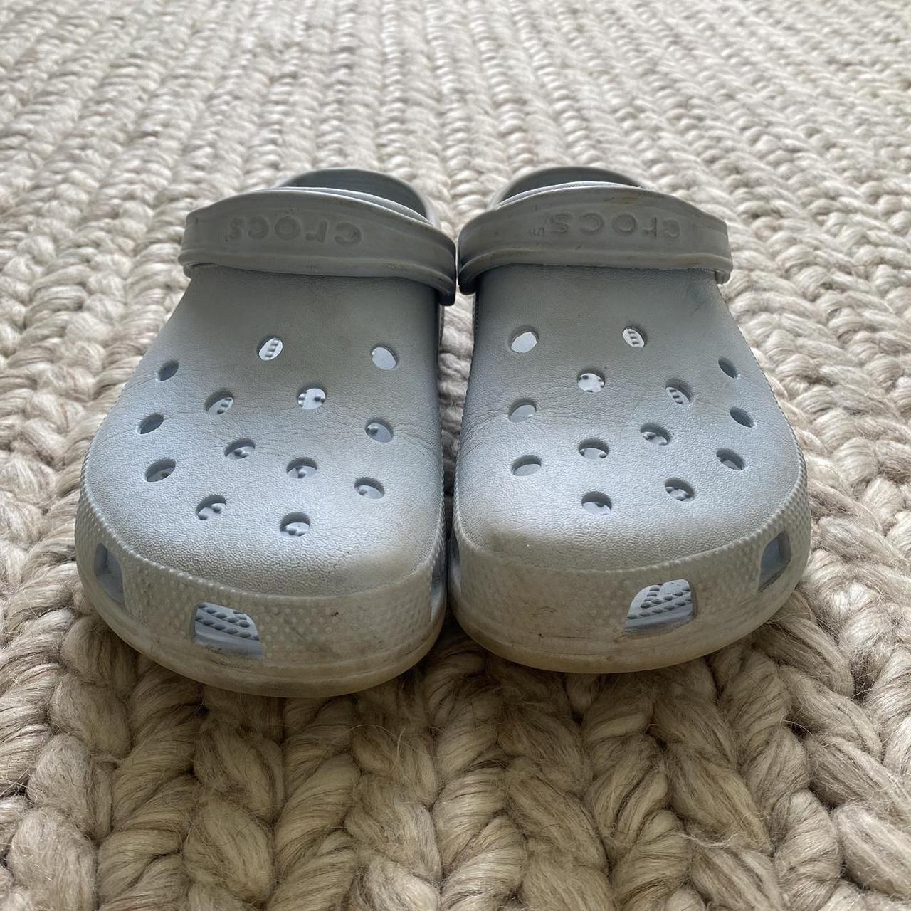 LIGHT BLUE CROCS Really nice shoes just dirty on the... - Depop