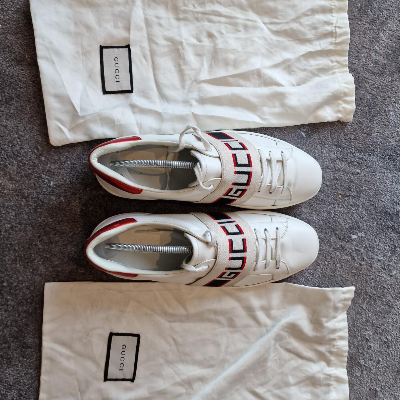 mens gucci white trainers