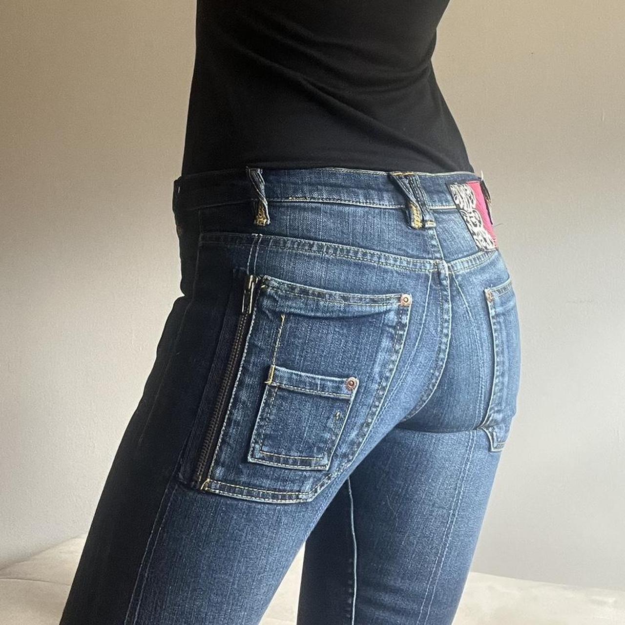 【送料込】Skinny Lip d.i.a 系 Y2K 00s ギミック 平成 Y2K lowrise zipper jeans with double zip pockets, 7 | Depop