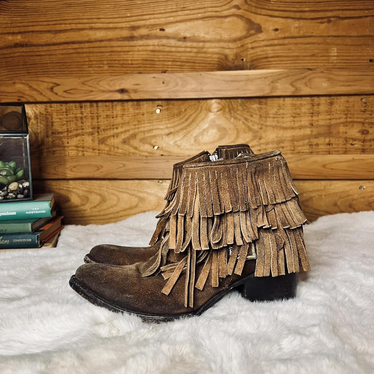 Womens Freebird by Steven Leather Belle Fringe Boots