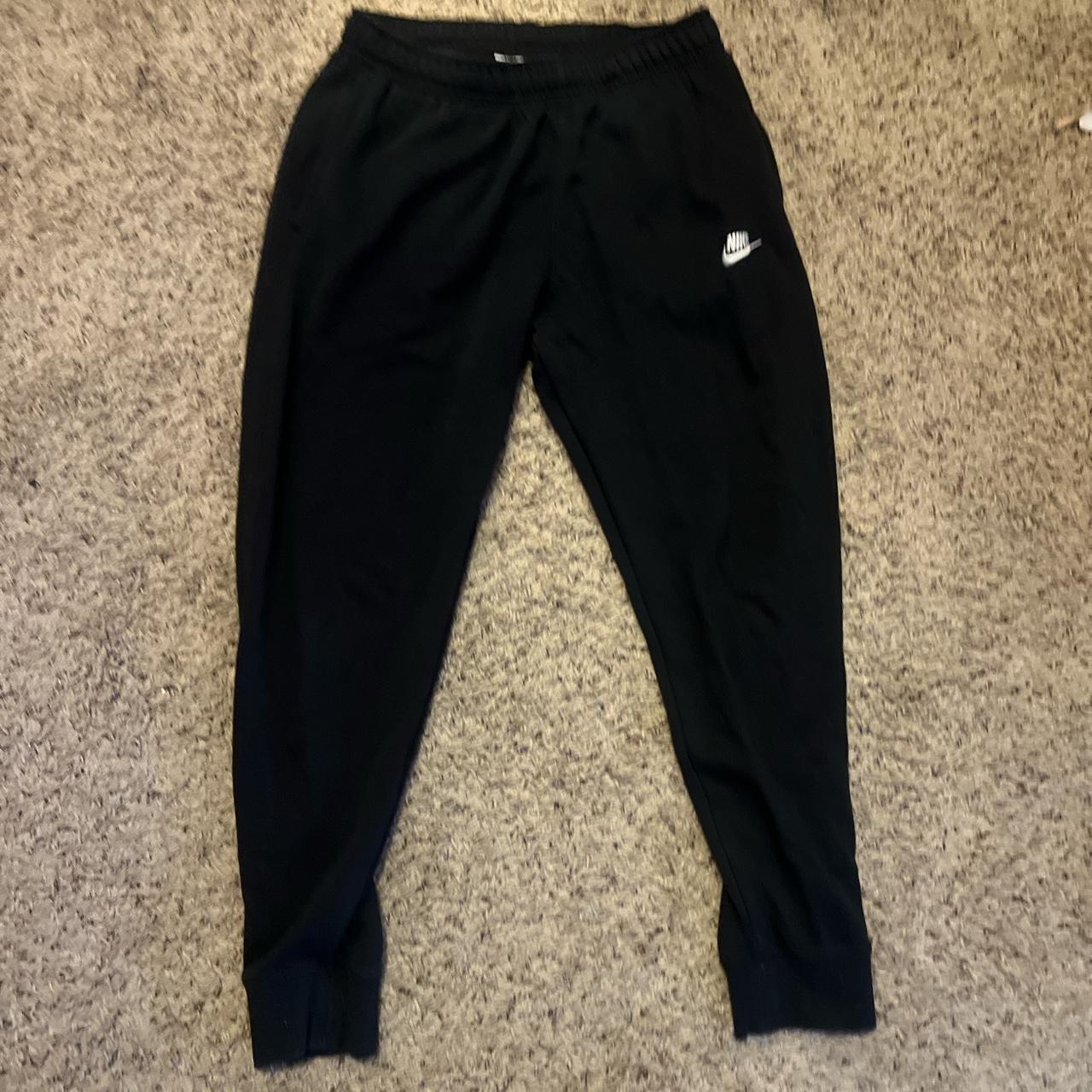 MEDIUM-NIKE-BLACK-SWEATPANTS - Depop