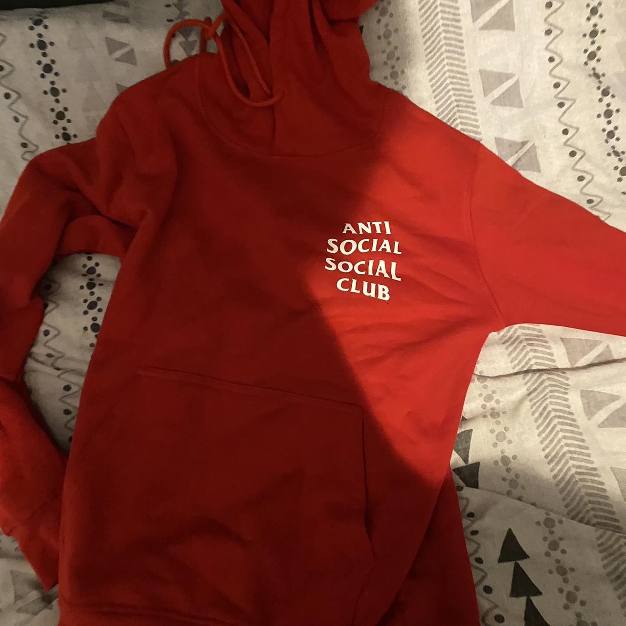 Anti social social 2024 club red hoodie