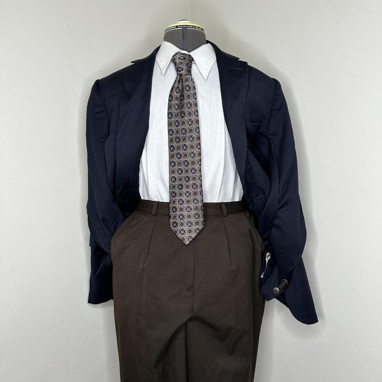 Preloved Men's Tailored jacket - Navy/Blue - L – … - image 4