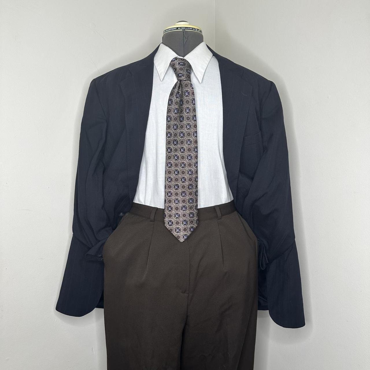 Preloved Men's Tailored jacket - Navy/Blue - L – … - image 4