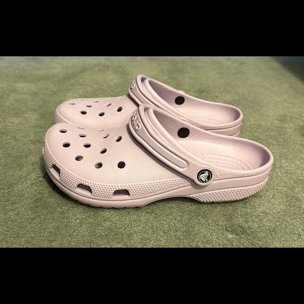 Lilac crocs men size 9 and women size 11 - Depop