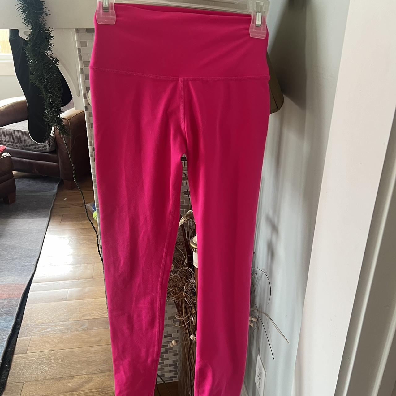 alo hot pink leggings Depop