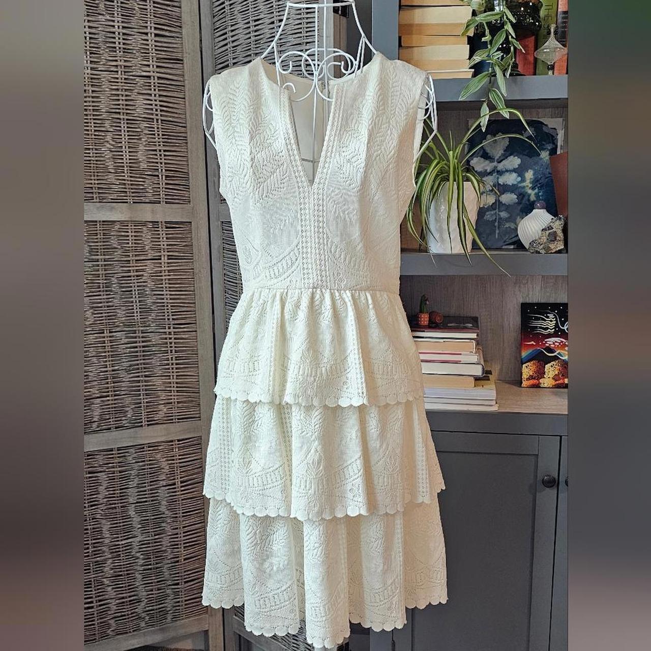 Bcbg cream shop dress