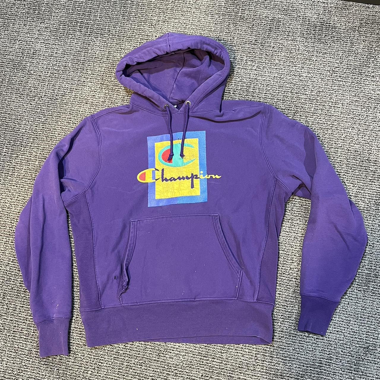 Champion vintage 2024 pullover hoodie purple