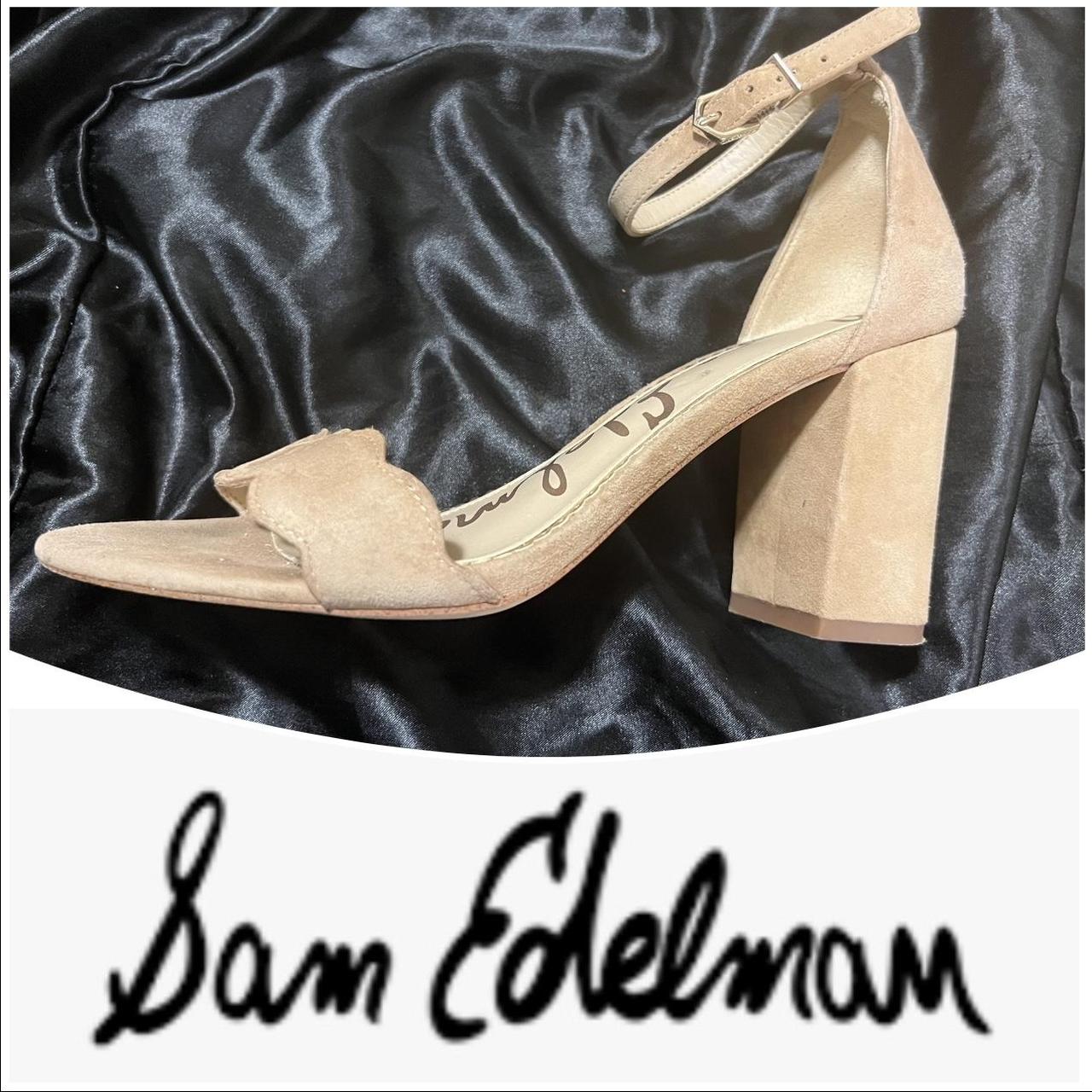 SAM EDELMAN Odila Leather Scalloped Heel NWNT SAM. Depop