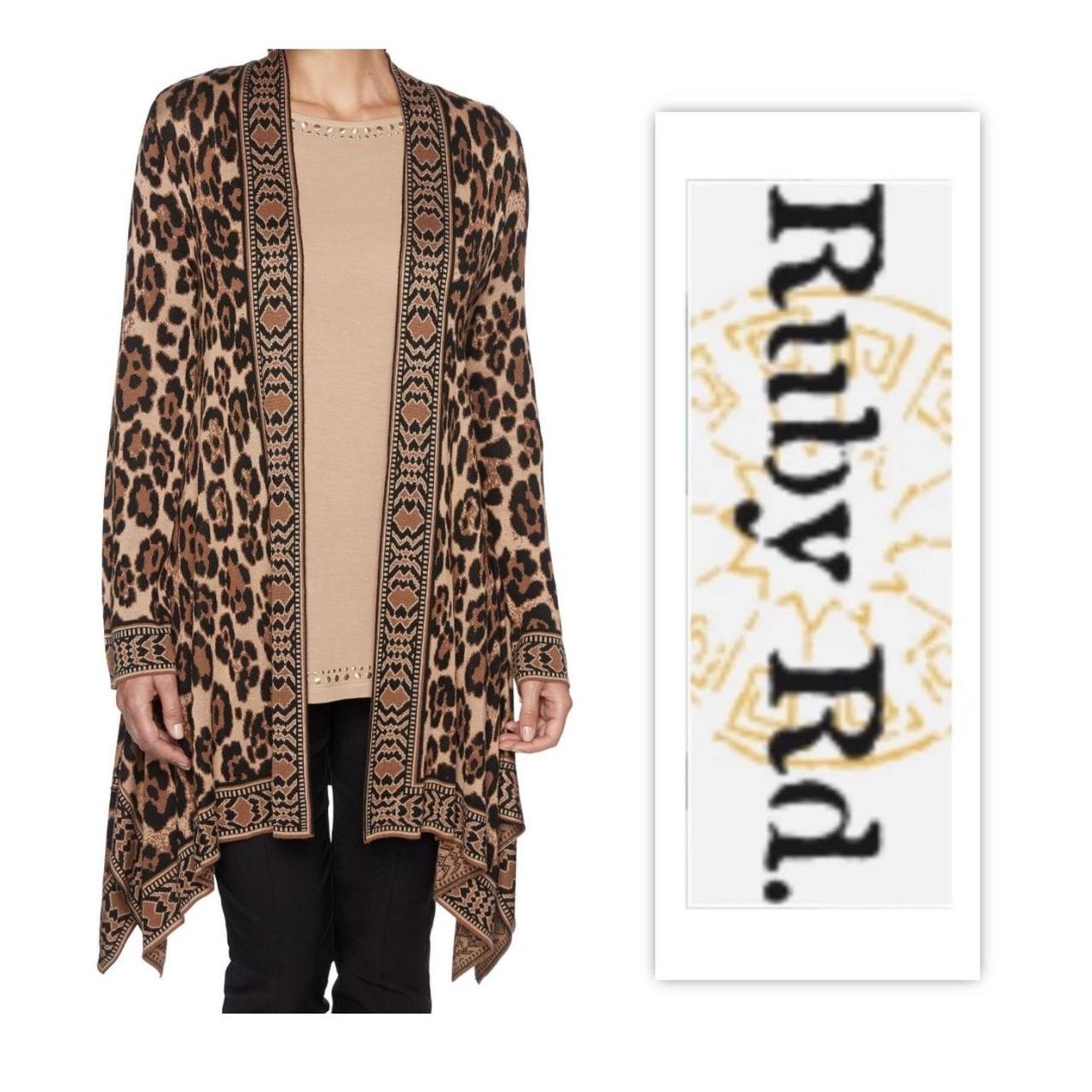 Ruby Rd. Women's Cardigan - Brown/Multi - XL – Ru… - image 1