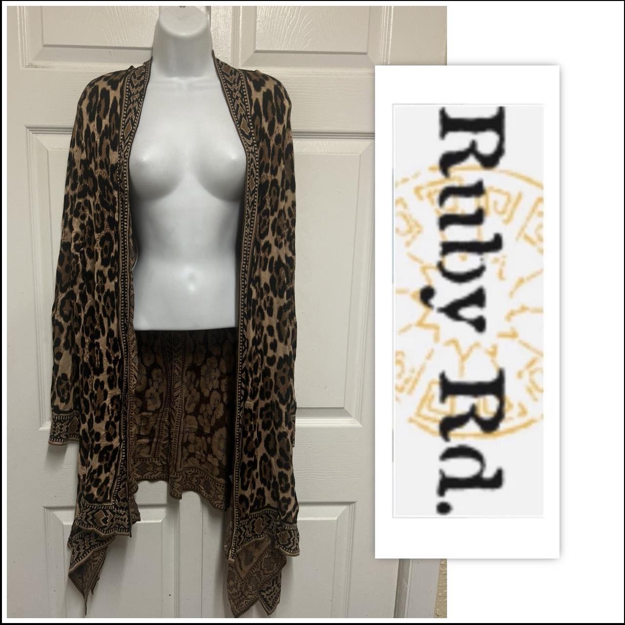 Ruby Rd. Women's Cardigan - Brown/Multi - XL – Ru… - image 2