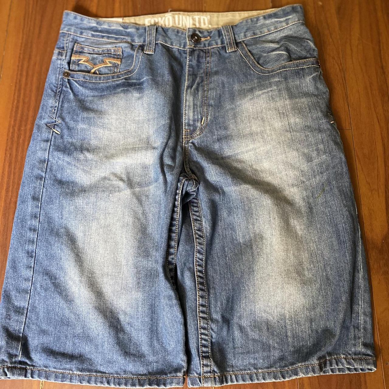 ecko unltd jorts perfect condition and have a sick... - Depop