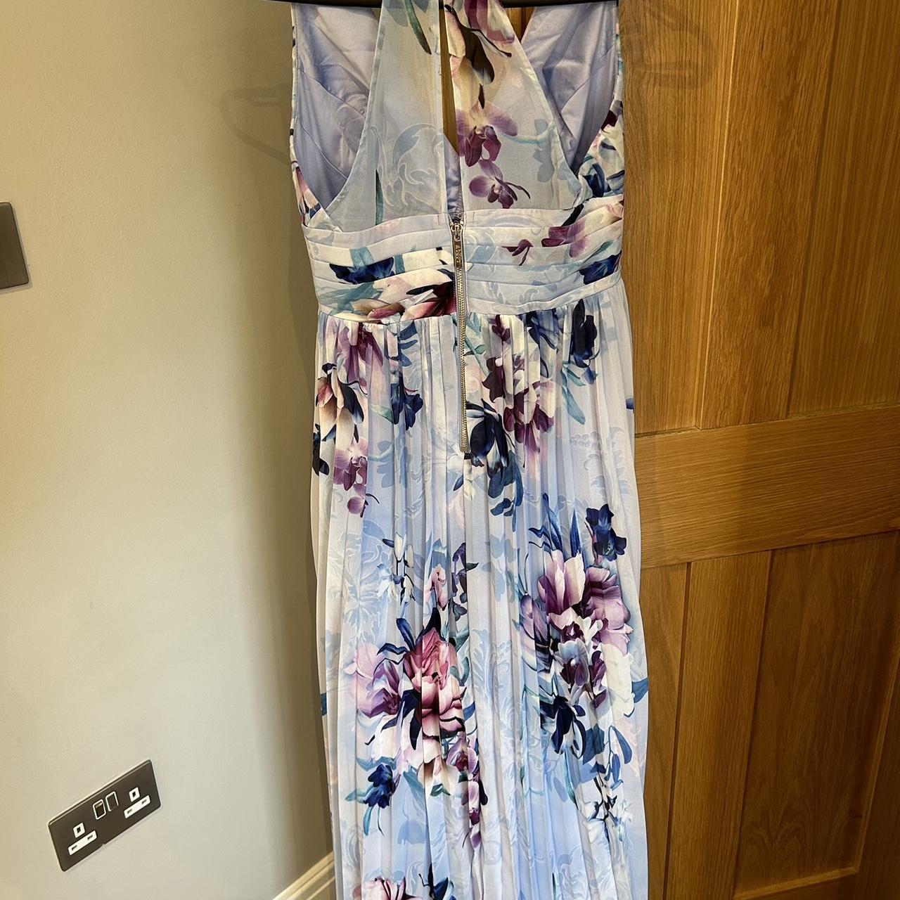 Lipsy Floral Lipsy Pleated Maxi Dress Lipsy Printed Halter Keyhole