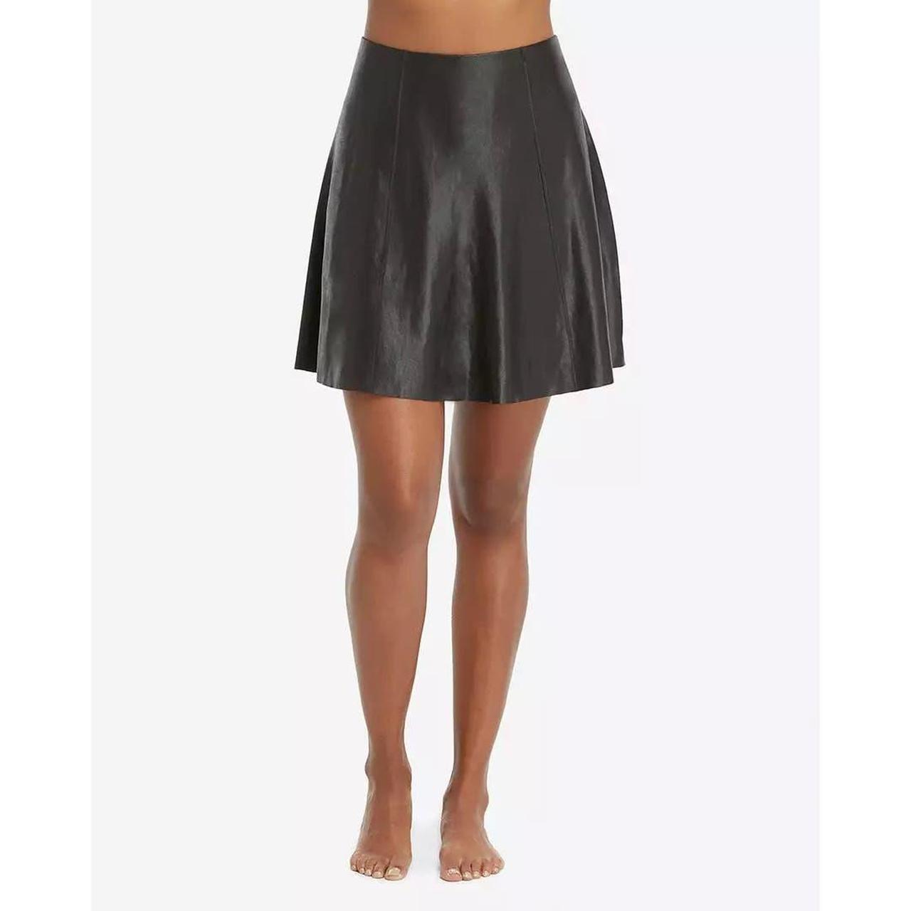 Spanx Plus Size Faux Leather Flouncy Skirt - Size - Depop