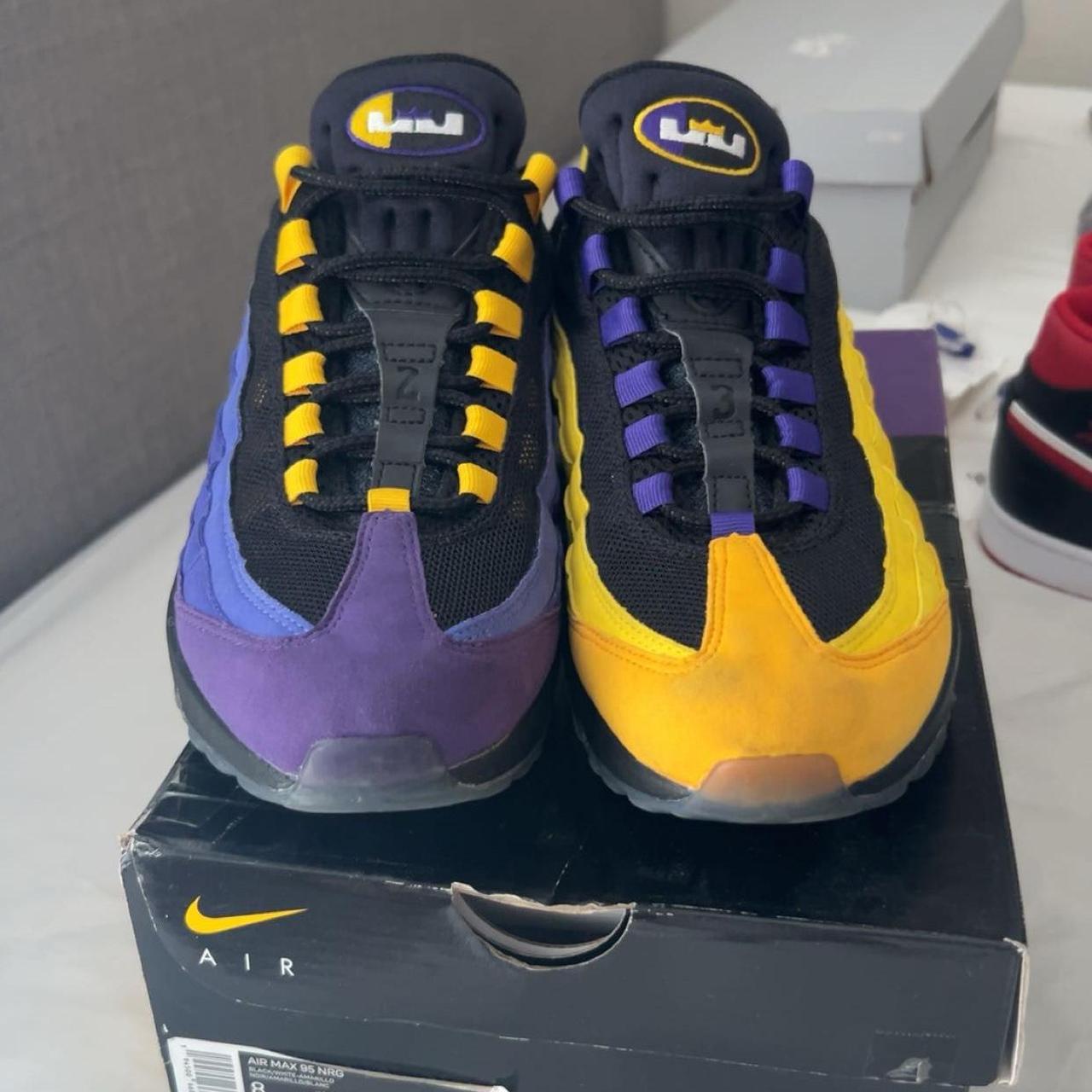 NIKE AIR MAX 95 NRG LEBRON LAKERS 27.0 Yellow Lebron James X Nike
