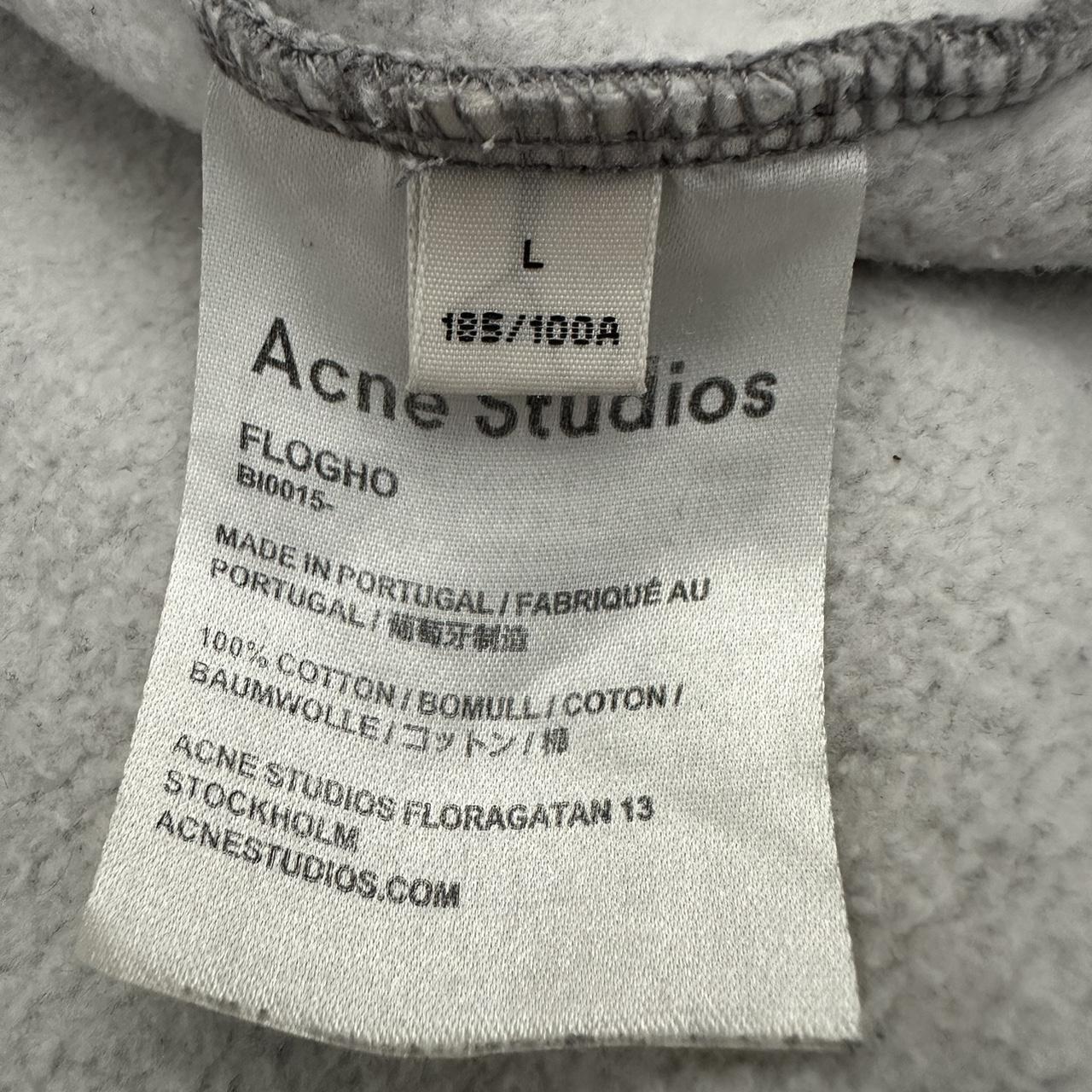 Acne studios FLOGHO sweat in grey. Size large. But