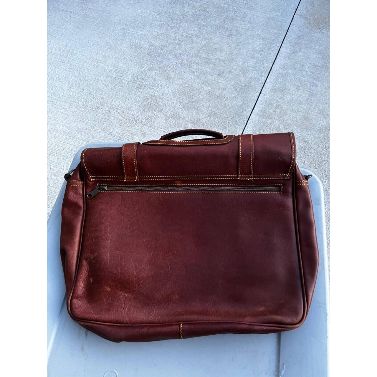 Eddie Bauer Leather Briefcase Laptop... Depop