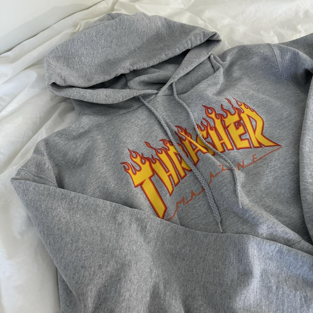 Womens grey 2024 thrasher hoodie