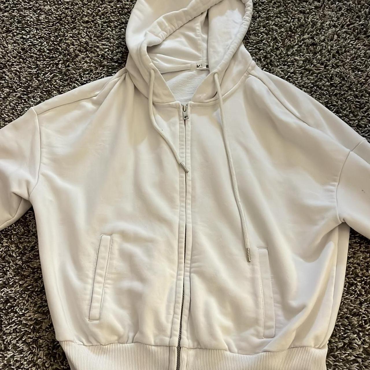 Garage white zip up hoodie sale