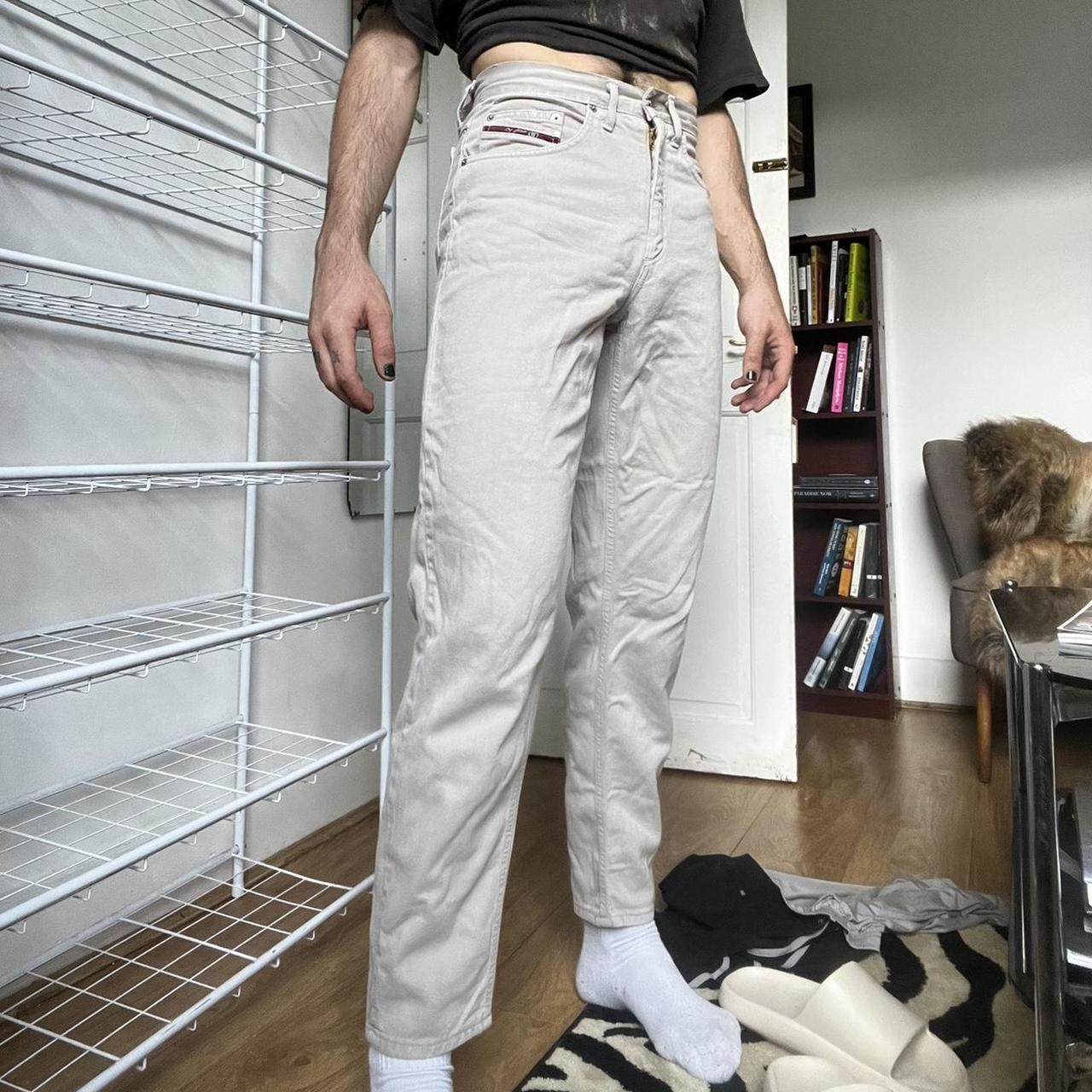Vintage beige denim jeans - perfect condition as... - Depop