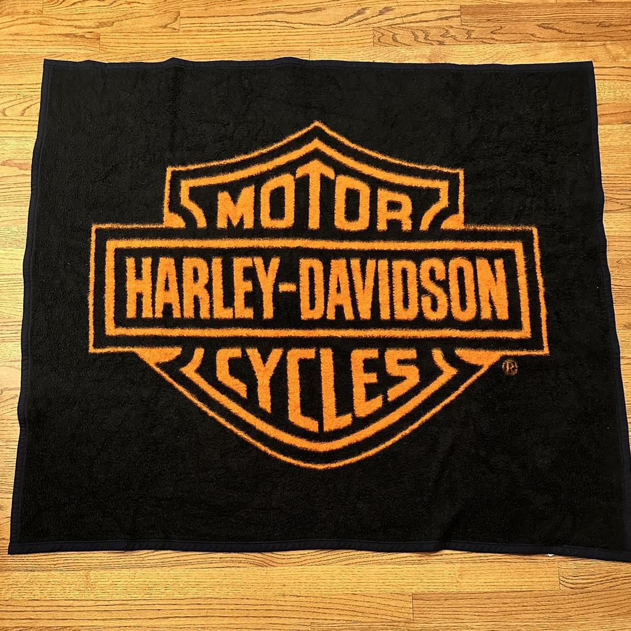 Harley Davidson Biederlack Blanket Throw Plush