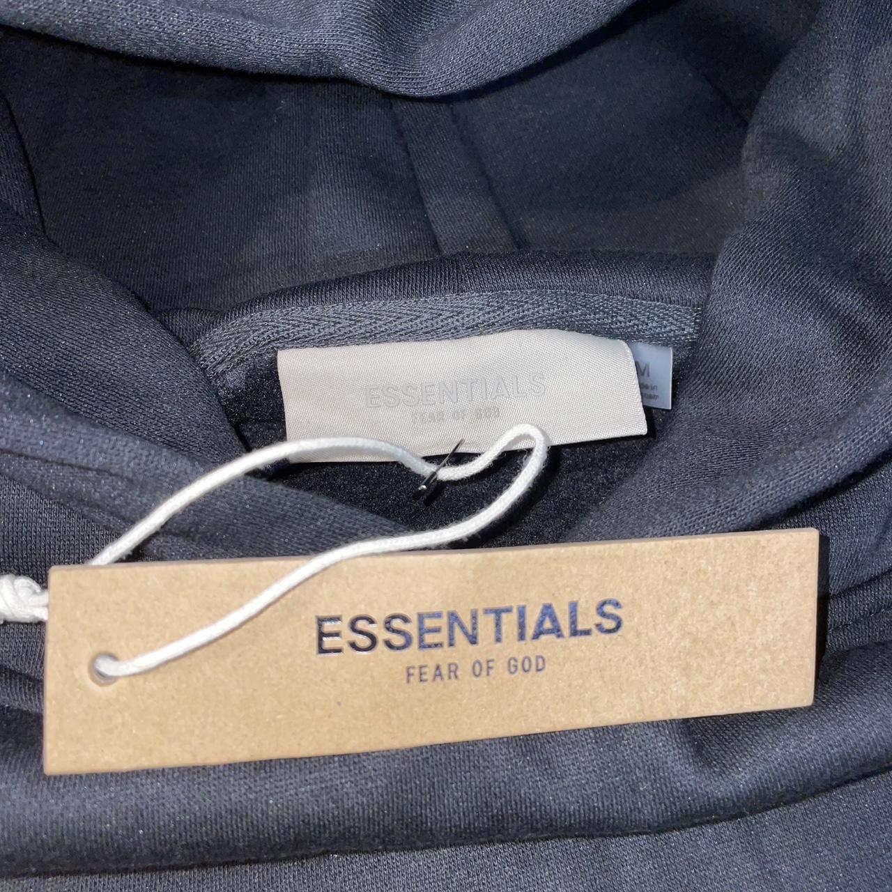 Essentials Black Hoodie Medium BRAND NEW Depop