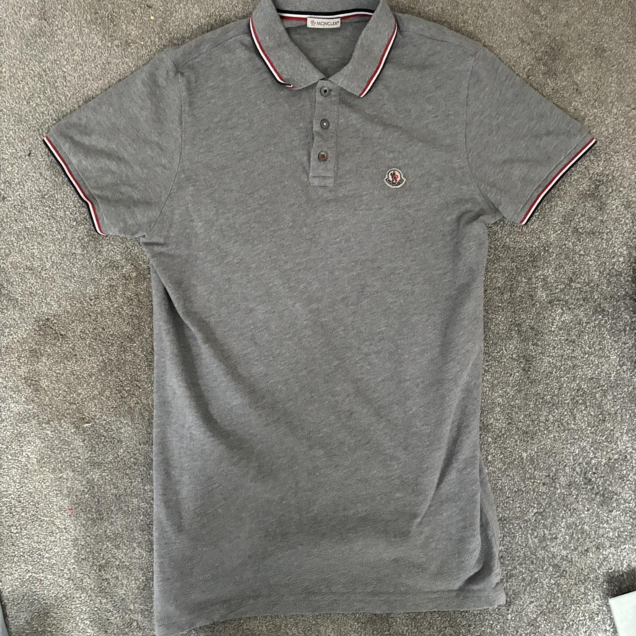 Mens grey deals moncler polo