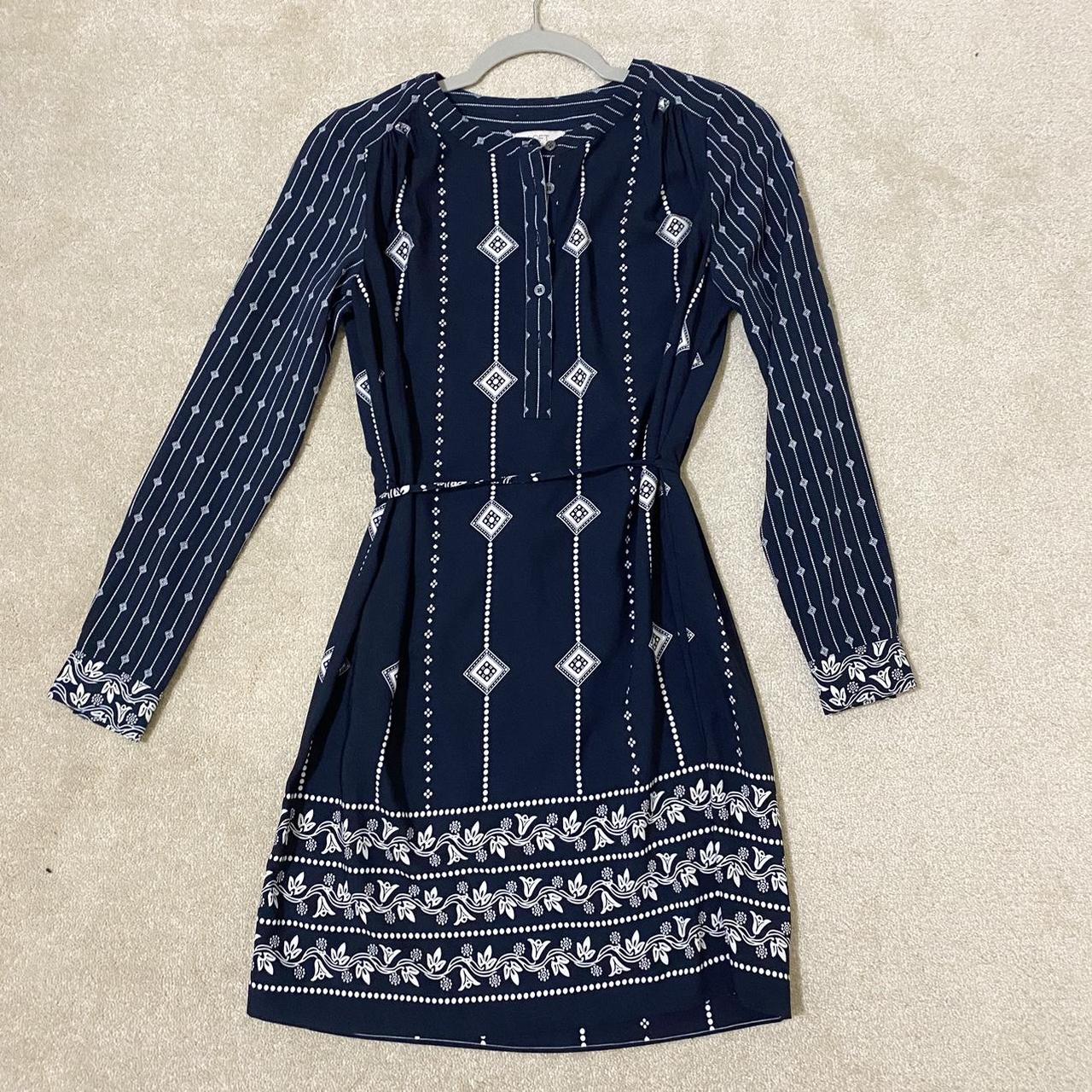 Loft navy blue discount dress