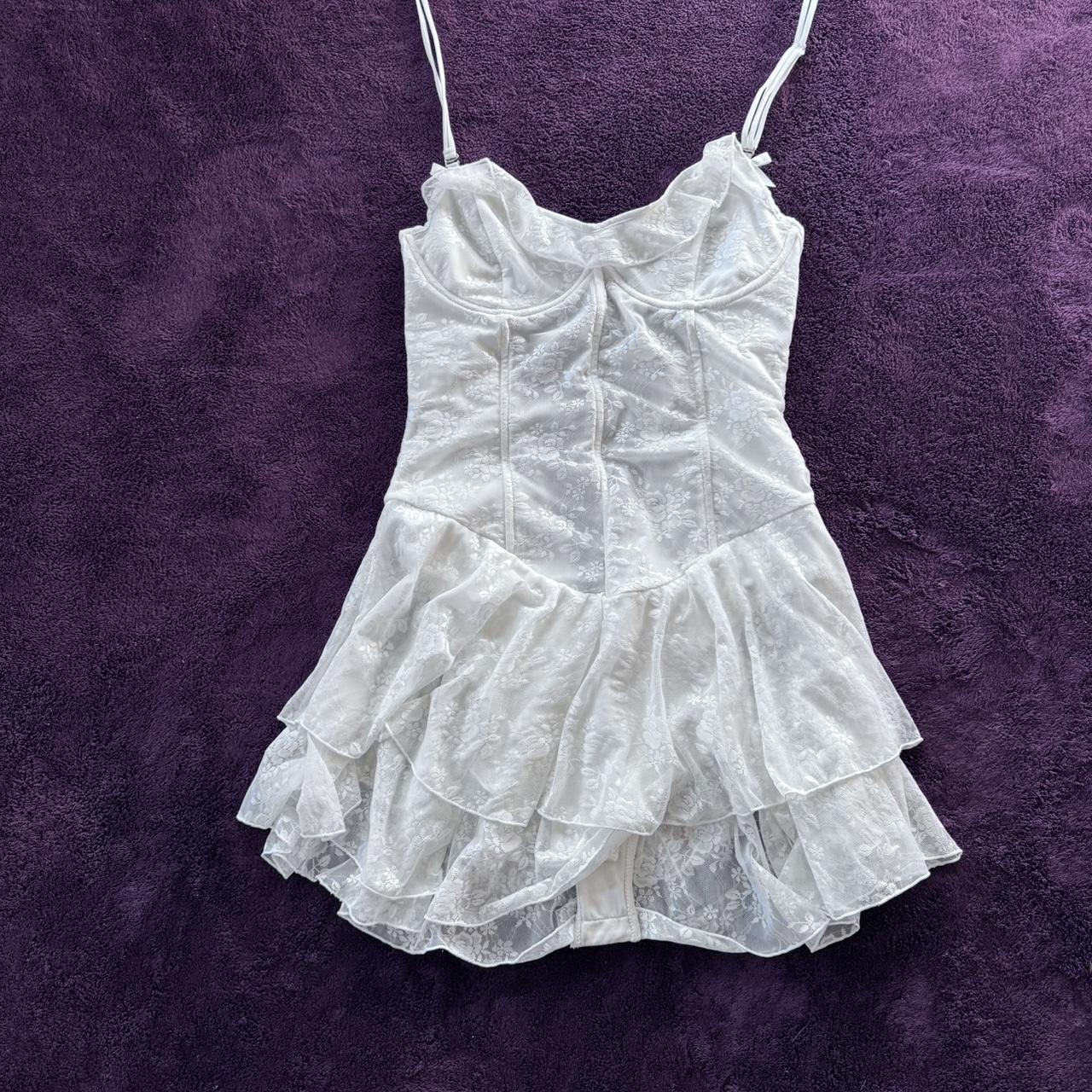 Outcast Dylan Mini Corset Dress White Featuring an... - Depop