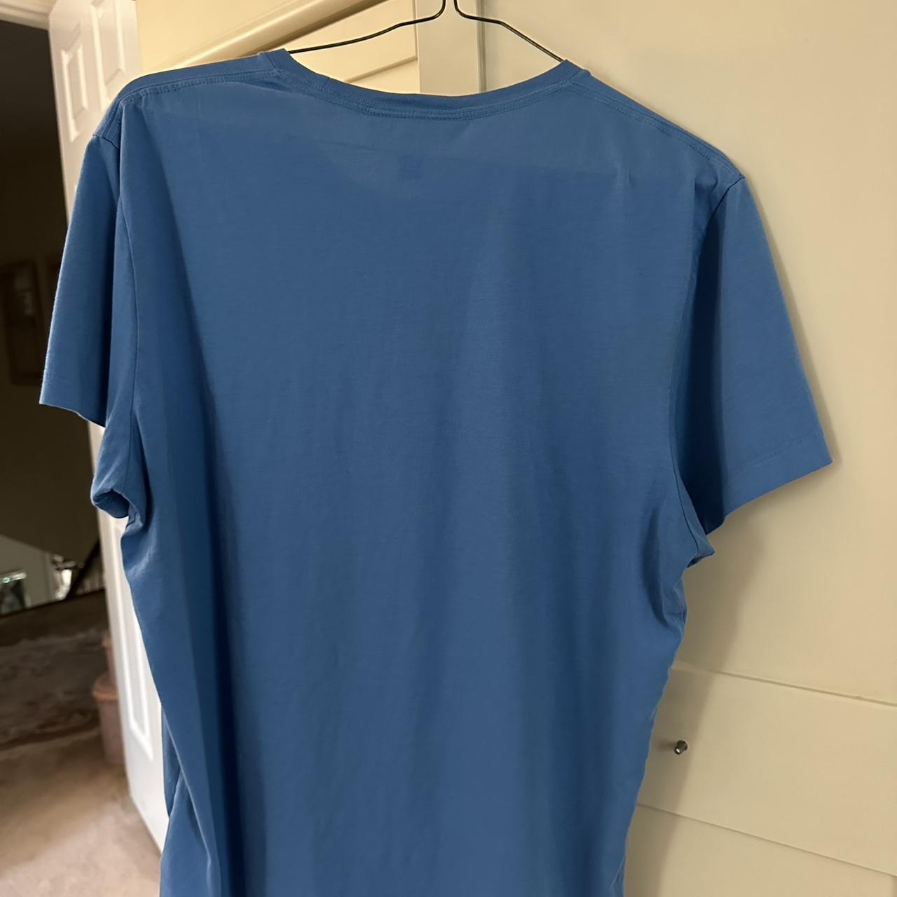 Blue men's Burberry T-Shirt | Depop