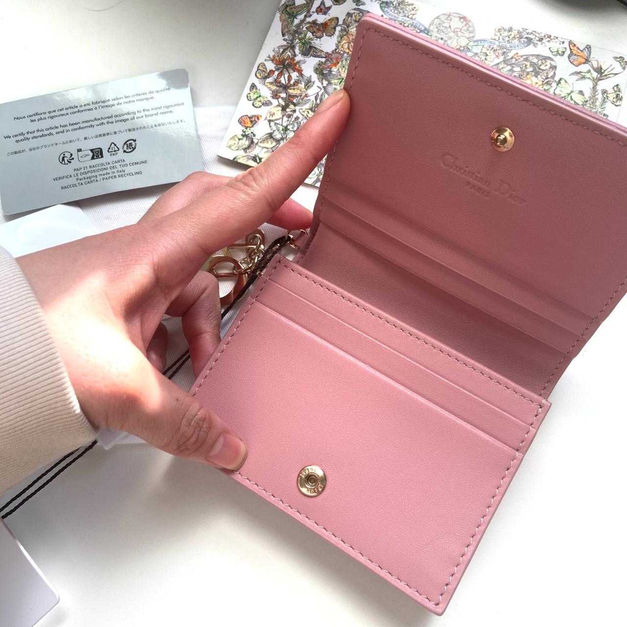 Lady Dior Lambskin Mini wallet, Melocoton Pink | Depop