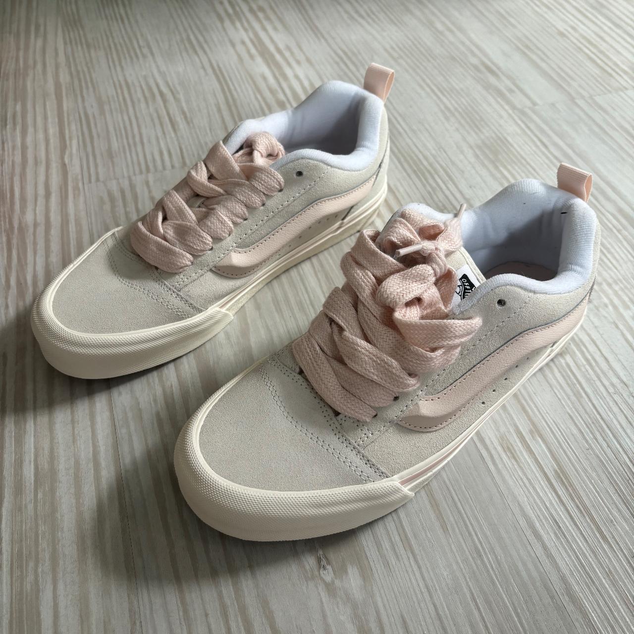 Brand new Knu Skool chunky vans pastel pink and off... - Depop