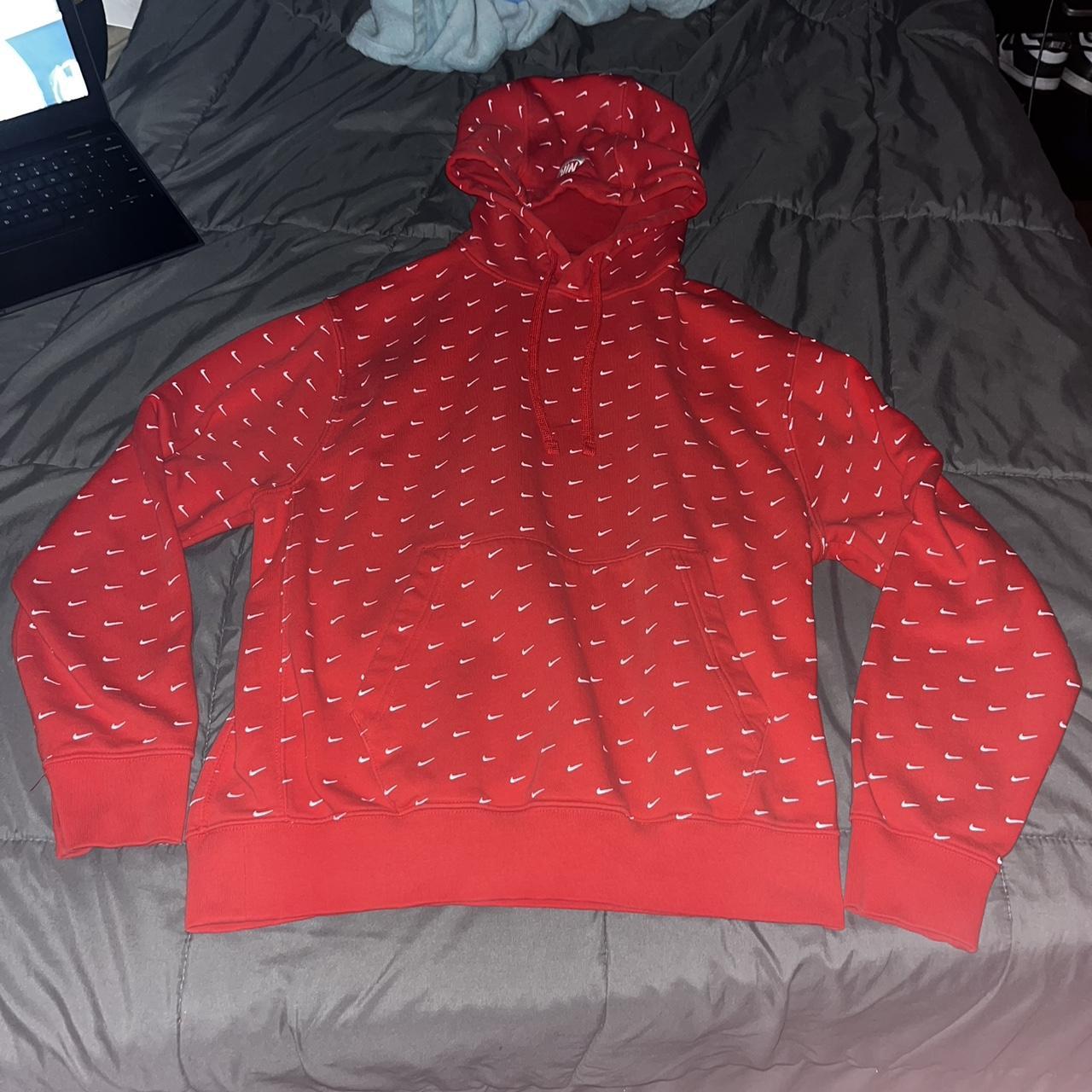 mens red hoodie nike