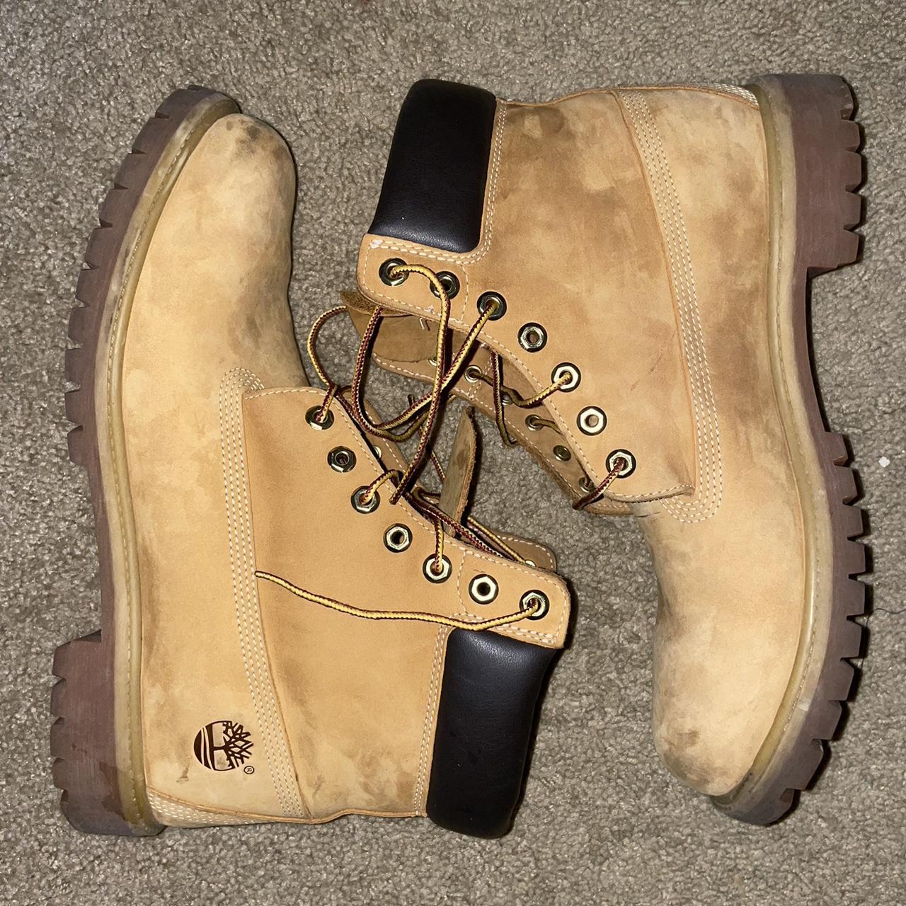 Used and scuffed Timberland boots size 13 In Men’s Depop