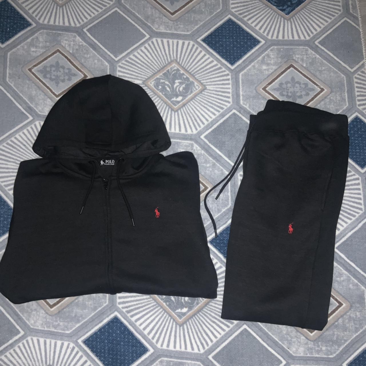 Mens black polo outlet sweat suit