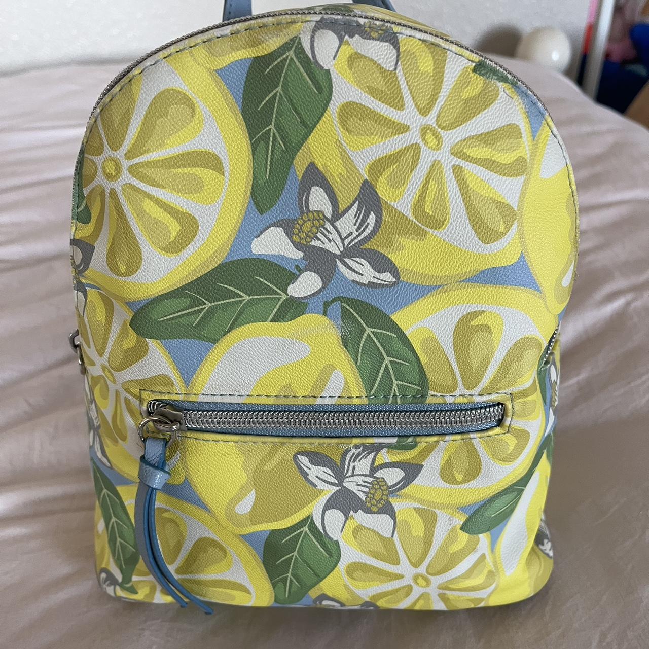 Lemon Print Mini Backpack dimensions Height Depop