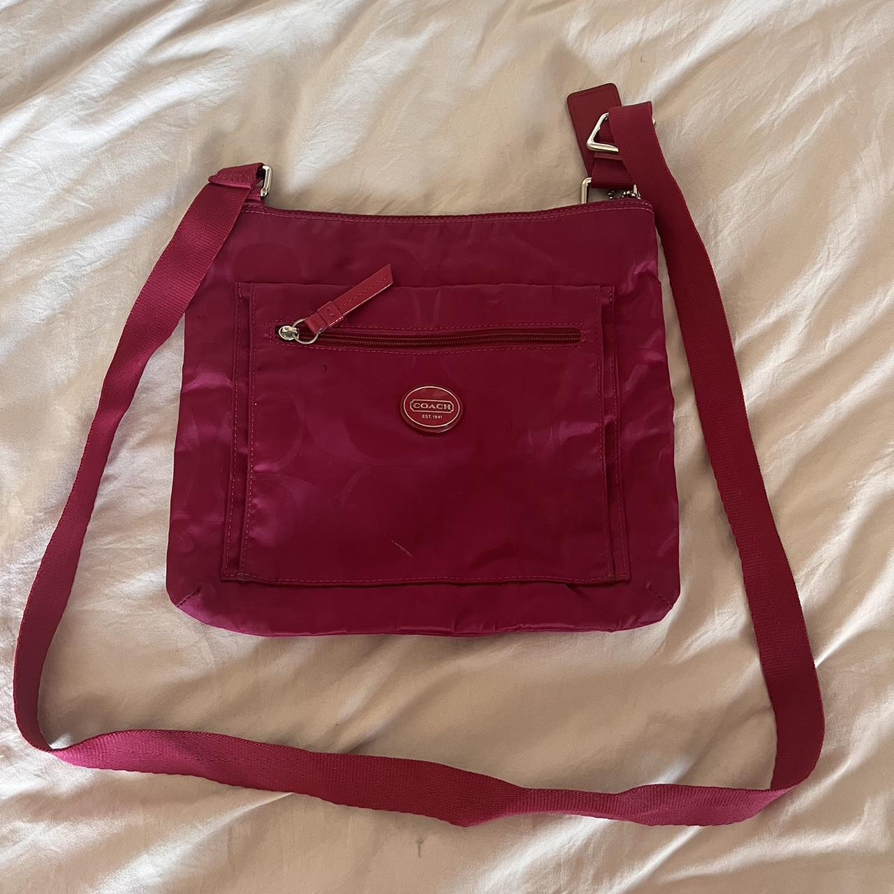 Discount Coach magenta crossbody