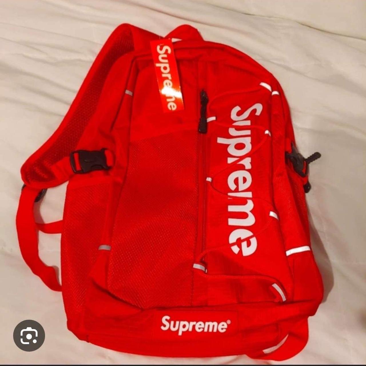 Supreme backpack cheap ss17 red