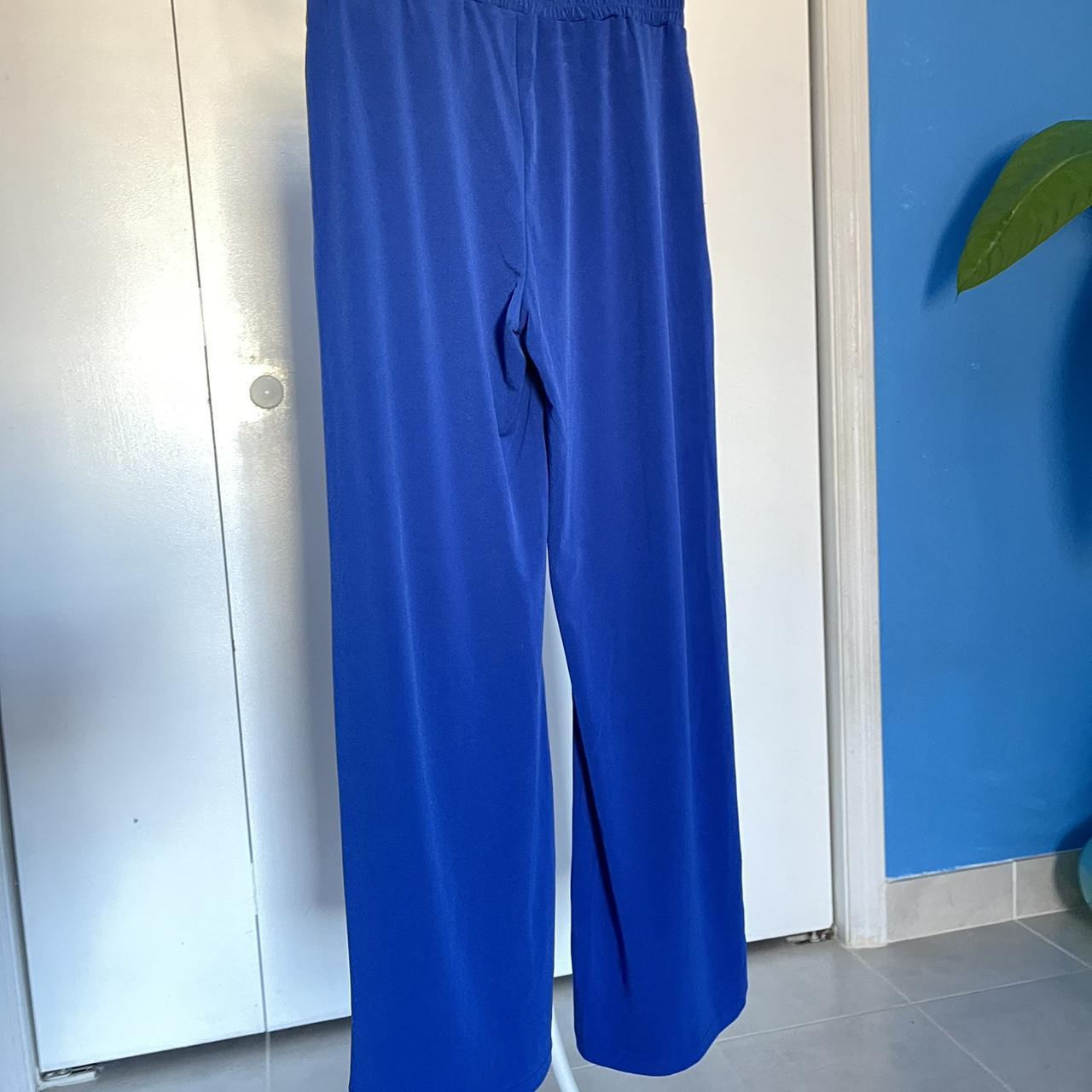 Blue Pleated Loose Pants – Emblaze