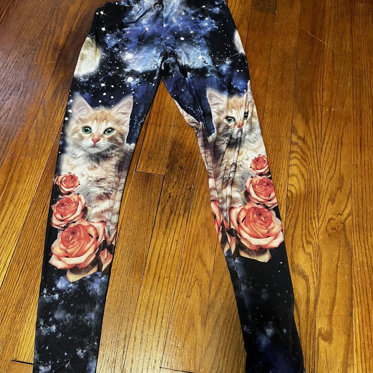 galaxy cat leggings. not sure of where i bought them - Depop