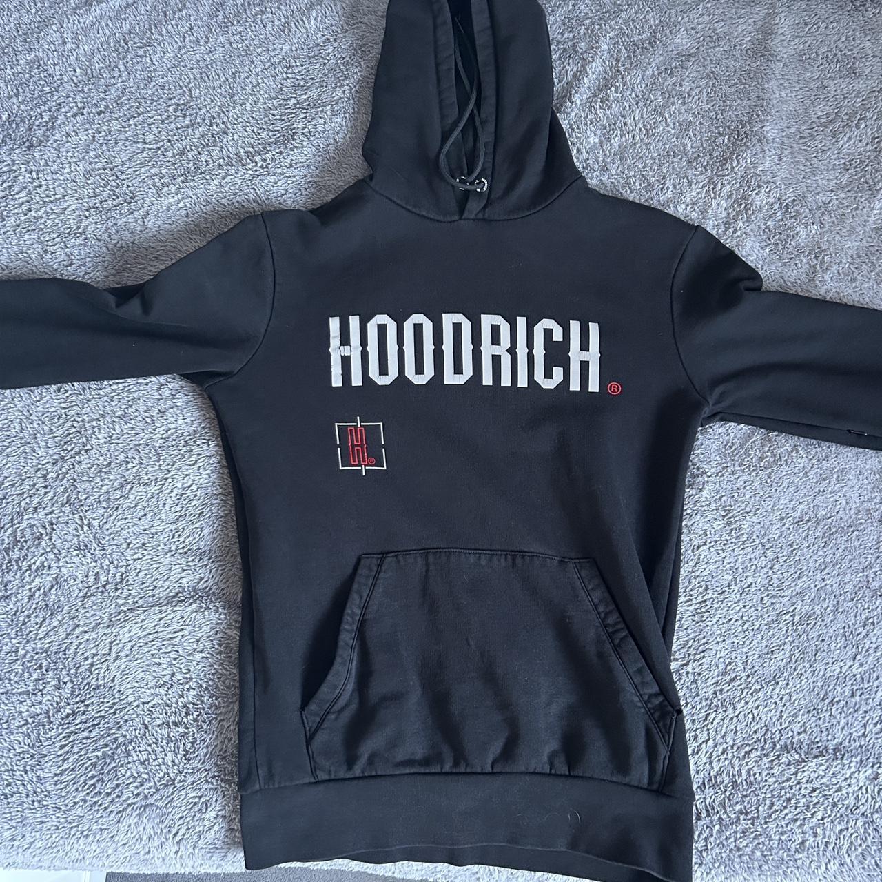 Hoodrich black best sale and red hoodie