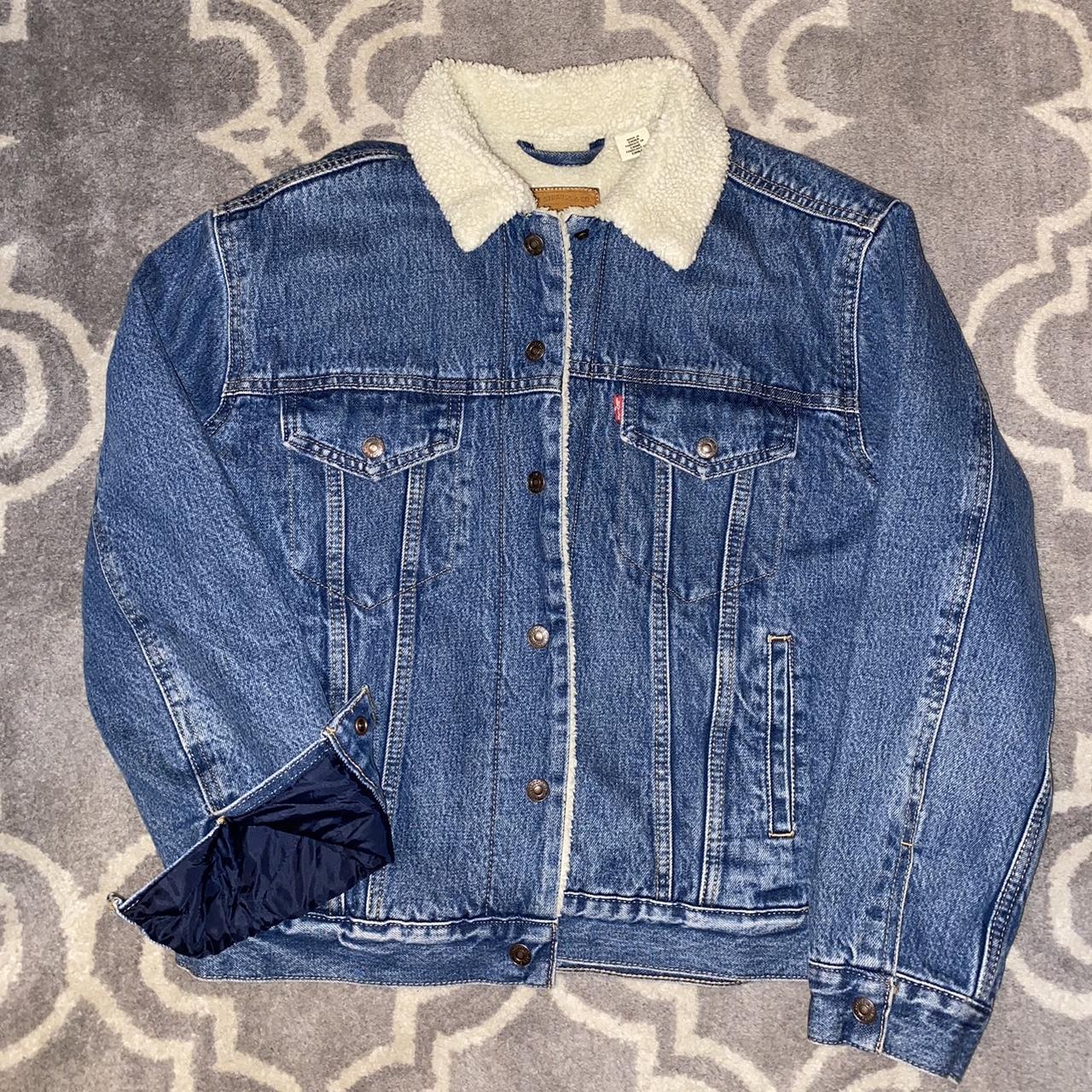 Levi’s Original Sherpa lined denim jacket (size... - Depop