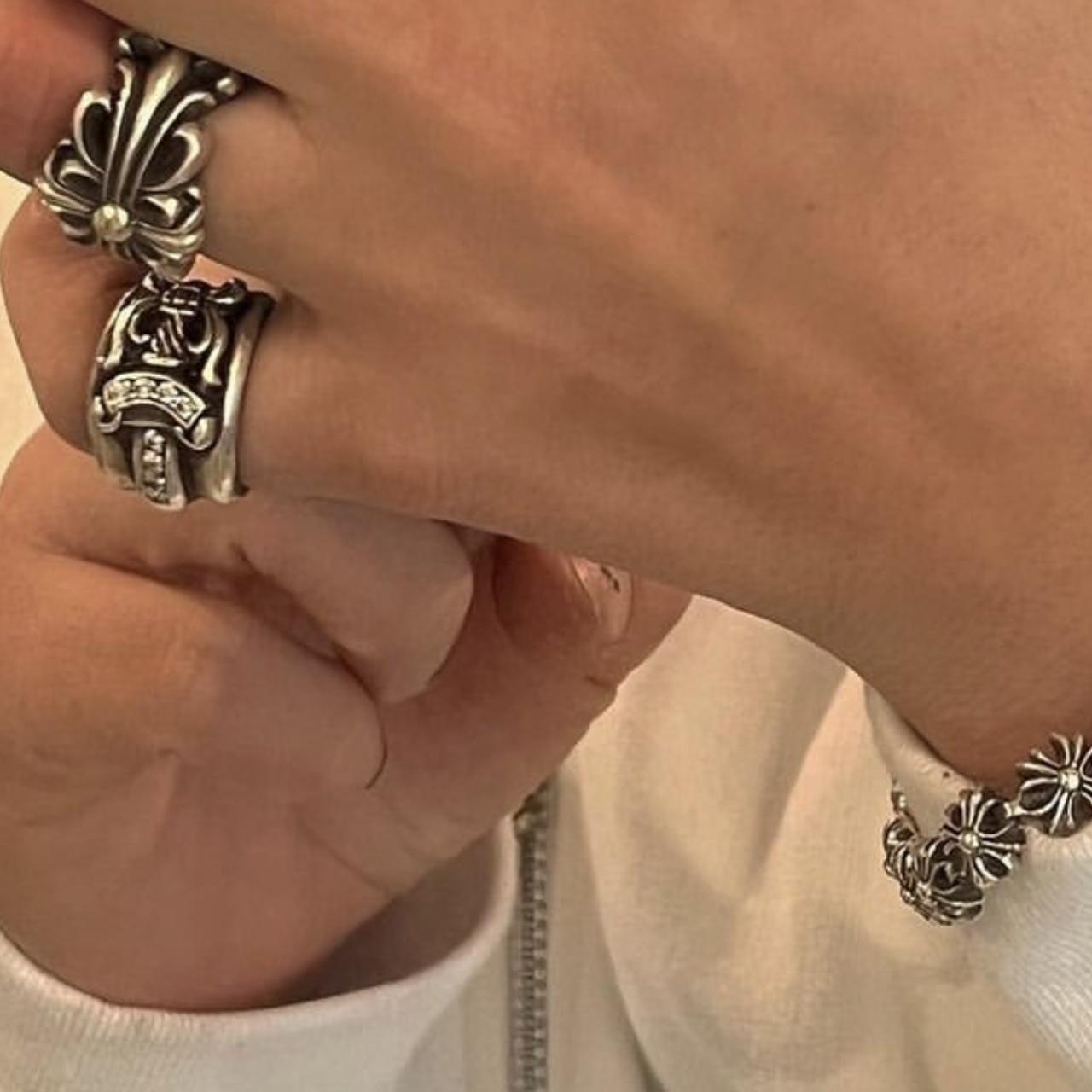 Chrome hearts diamond dagger ring FACTORY SET | Depop