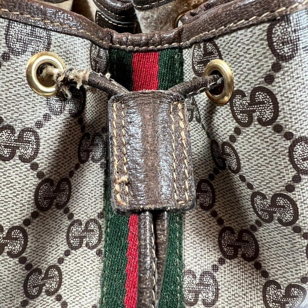 RARE Vintage Gucci Sherry Line Drawstring Shoulder Bag - Depop