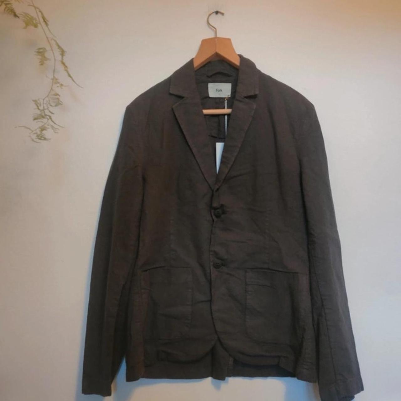 Folk cotton sale linen blazer