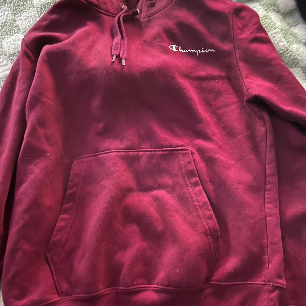 Burgundy champion hot sale hoodie women's