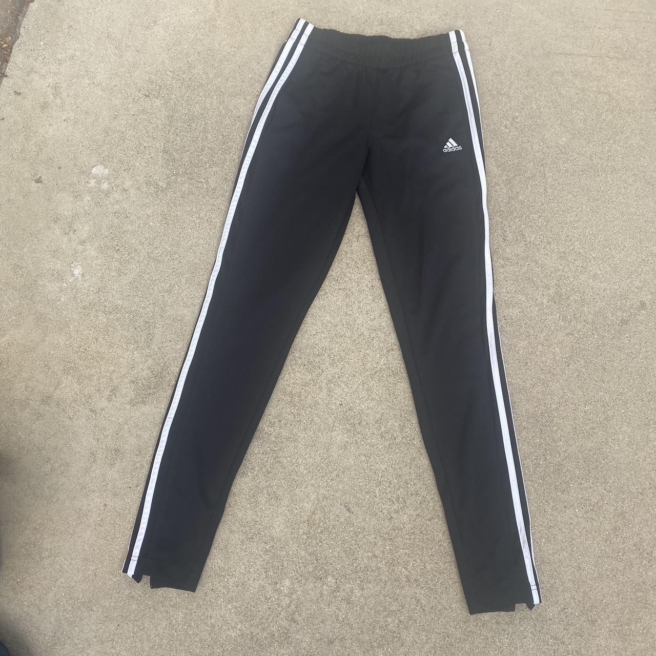 Adidas Stripped Black Sweatpants - Excellent... - Depop