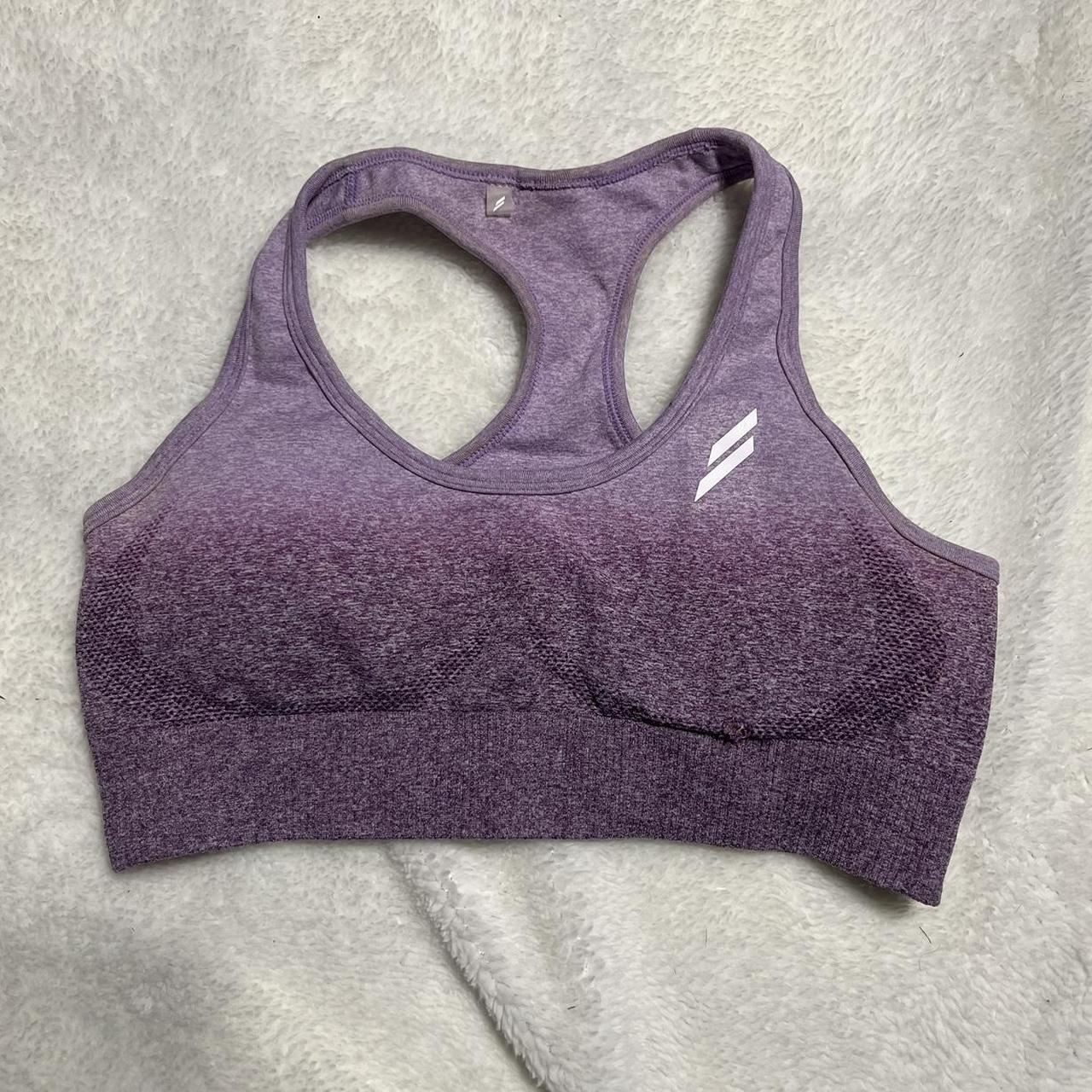 DoYouEven purple ombré seamless sports bra Size - Depop