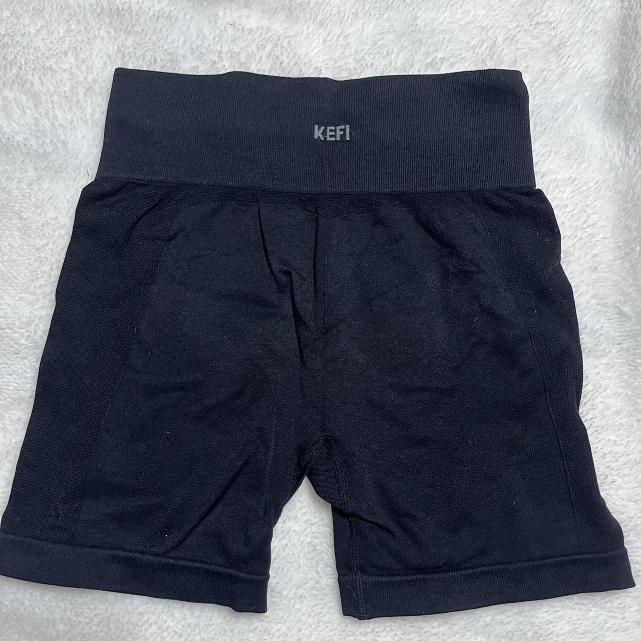 Kefi black seamless shorts Worn once MSG ME TO... - Depop